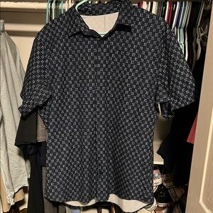 Men's Black Patterned Shirt